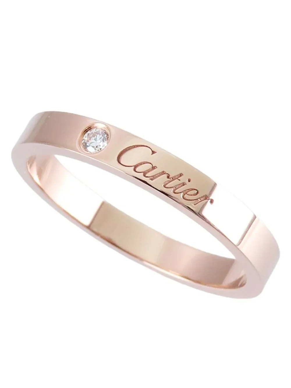 Cartier C de Cartier Ring Pink Gold 18K Diamond Weddin 61 to